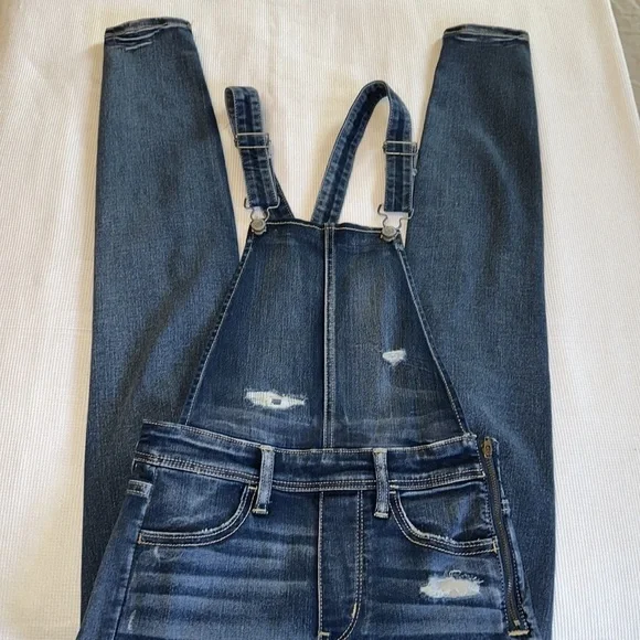 American Eagle Outfitters Super Stretch X Jegging Overall Distressed Size 2 - Picture 7 of 16
